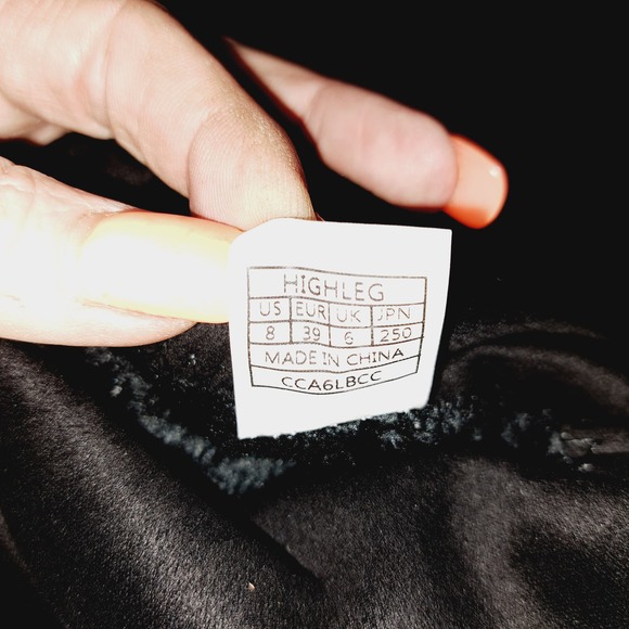 Dream Pairs Black above knee faux suede Lace Tie Back Zip Boots 8 - Picture 14 of 16